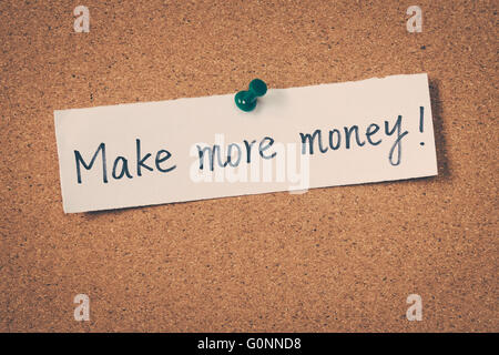 Faire plus d'argent Banque D'Images
