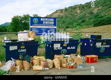 Station de recyclage des consommateurs ; ; ; USA Colorado Durango Banque D'Images