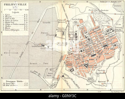 L'Algérie : Oran, 1909 carte antique Banque D'Images