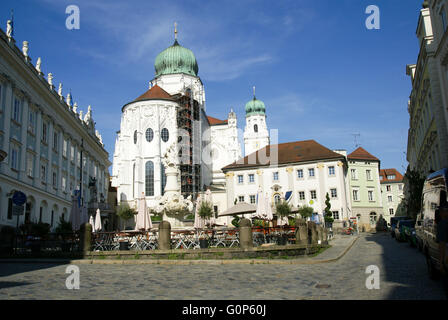 La cathédrale Saint-Étienne, Passau, Bavière, Allemagne Banque D'Images