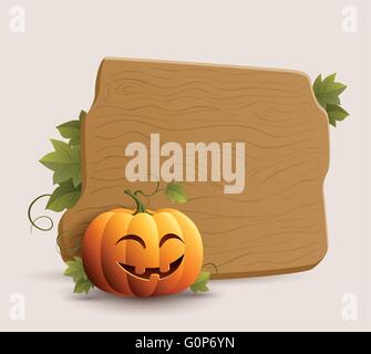 Pumkin et bannière. Vector illustration. Illustration de Vecteur