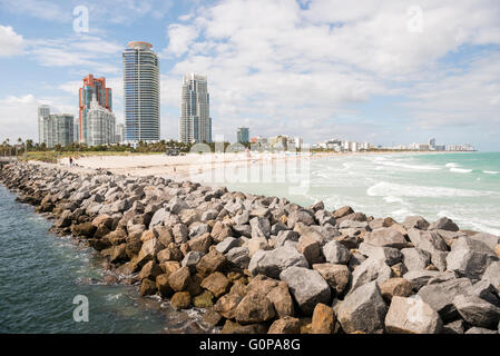 Miami Beach, South Beach, en Floride, Banque D'Images
