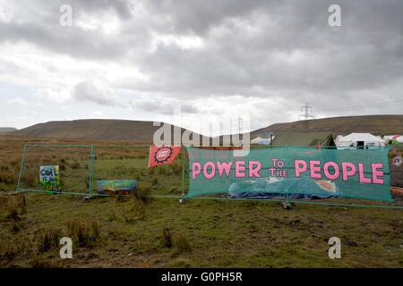 Ffos-y-Fran, Merthyr Tydfil, UK. 3 mai, 2016. Ffos-y-Fran protester Merthyr Tydfil UK Banque D'Images