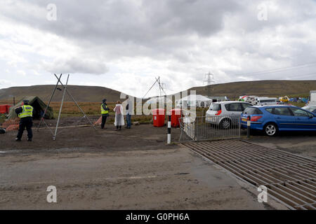 Ffos-y-Fran, Merthyr Tydfil, UK. 3 mai, 2016. Ffos-y-Fran protester Merthyr Tydfil UK Banque D'Images