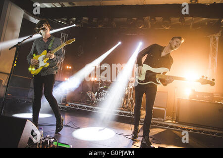 30 avril 2016 - Kieran Shudall, Sam Rourke, Colin Jones et Joe Falconer du groupe indie Liverpool, Circa 'Waves', le titre de la musique Live At Leeds Festival tenu à Leeds, Royaume-Uni, 2016 © Myles Wright/ZUMA/Alamy Fil Live News Banque D'Images