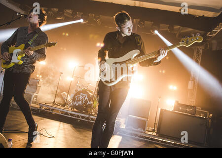 30 avril 2016 - Kieran Shudall, Sam Rourke, Colin Jones et Joe Falconer du groupe indie Liverpool, Circa 'Waves', le titre de la musique Live At Leeds Festival tenu à Leeds, Royaume-Uni, 2016 © Myles Wright/ZUMA/Alamy Fil Live News Banque D'Images