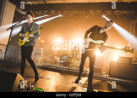 30 avril 2016 - Kieran Shudall, Sam Rourke, Colin Jones et Joe Falconer du groupe indie Liverpool, Circa 'Waves', le titre de la musique Live At Leeds Festival tenu à Leeds, Royaume-Uni, 2016 © Myles Wright/ZUMA/Alamy Fil Live News Banque D'Images