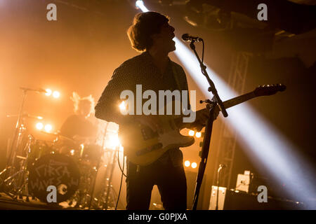 30 avril 2016 - Kieran Shudall, Sam Rourke, Colin Jones et Joe Falconer du groupe indie Liverpool, Circa 'Waves', le titre de la musique Live At Leeds Festival tenu à Leeds, Royaume-Uni, 2016 © Myles Wright/ZUMA/Alamy Fil Live News Banque D'Images