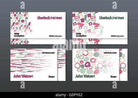 Des modèles de cartes d'affaires Illustration de Vecteur