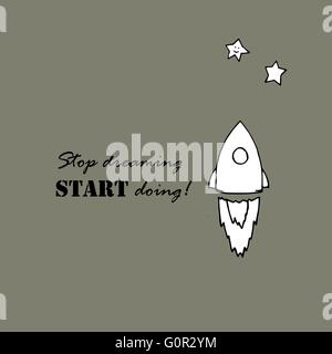 Commencer à faire arrêter de rêver Illustration de Vecteur