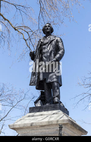 Statue du premier ministre du Canada, John A. McDonald Banque D'Images