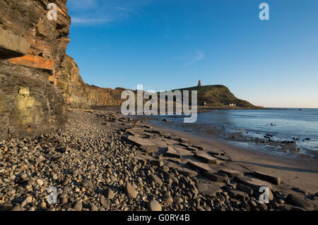 Tour Clavell comme le soleil se couche, Dorset, Angleterre Banque D'Images