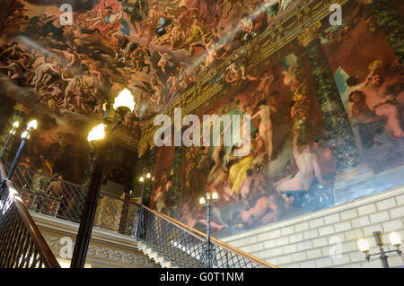 L'Escalier de l'enfer. Burghley House et Stamford, Lincolnshire, Angleterre Banque D'Images