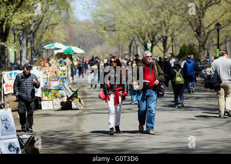 New York Central Park est un parc urbain au moyen-supérieur de Manhattan, à New York City parc urbain New York City Department of Banque D'Images