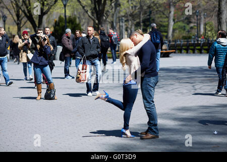 New York Central Park est un parc urbain au moyen-supérieur de Manhattan, à New York City parc urbain New York City Department of Banque D'Images