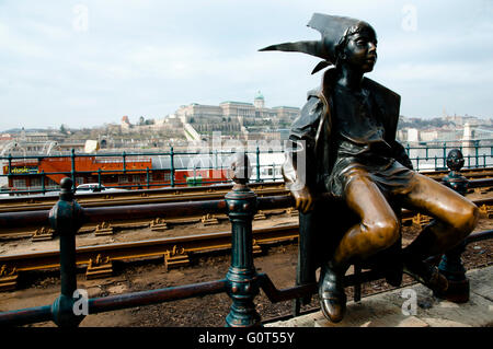 Petite Princesse Statue - Budapest - Hongrie Banque D'Images