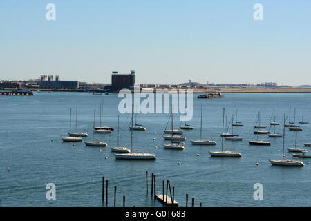 Voiliers du Port de Boston Banque D'Images