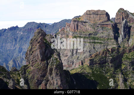 Montagnes de Madère dans le printemps, Portugal Banque D'Images