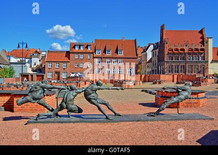 Wismar, ville allemande sur la côte baltique, Sainte Marie, l'église paroissiale memorial Banque D'Images