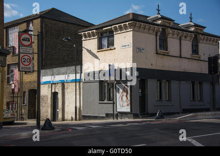 Architecture en décomposition de Hoxton, East London Banque D'Images