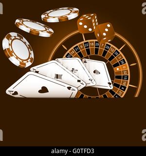 Composition sur gamblings Illustration de Vecteur