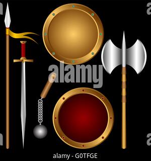 Armes anciennes. Illustration de Vecteur