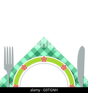 Une plaque de serviettes Illustration de Vecteur