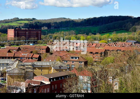 Bristol city rooftops dans la région de condensats chauds, UK Banque D'Images