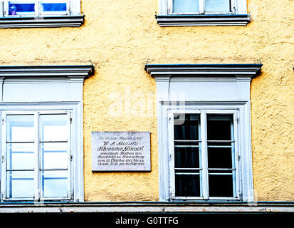 Salzbourg, maison où sœur nannerl Mozart a vécu jusqu'à sa mort ; von Mozarts wohnhaus Sœur Banque D'Images