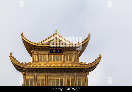 Le Temple haut de Emei Mountain près de Chengdu, dans la province du Sichuan, au sud-ouest de la Chine. Banque D'Images