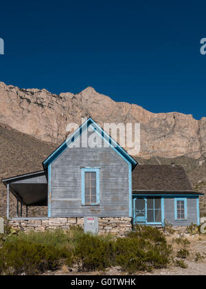 House, Williams Ranch, Guadalupe Mountains National Park, Texas. Banque D'Images