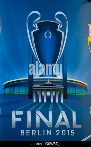 Logo das des 'Champions League FIFA", Berlin. Banque D'Images