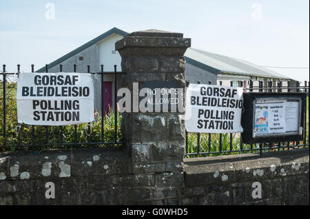 Llansaint village, pays de Galles, Royaume-Uni. 5 mai, 2016. Bureau de vote de Llansaint,village,Pays de Galles Royaume-uni Vote pour trois élections dont les membres de l'Assemblée galloise pour Senedd à Cardiff.de scrutin tenu à l'Hôtel de bien-être Llansaint. Carmarthenshire,à l'ouest du pays de Galles, Royaume-Uni Crédit : © Paul Quayle/Alamy Live News Banque D'Images