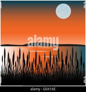 Les robinets sur le lac avec timide.Vector illustration Illustration de Vecteur