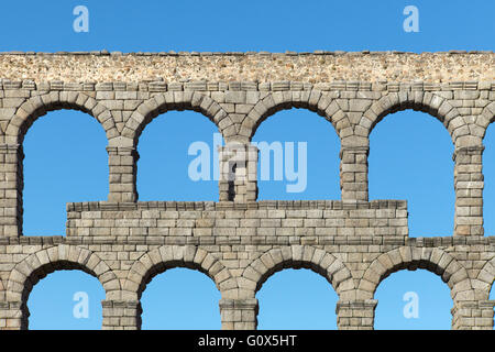 Aqueduc romain. Segovia. Castille-león. Espagne Banque D'Images