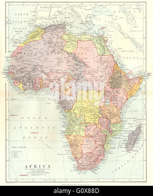 L'Afrique coloniale britannique : Français Allemand Italien Portugal Espagne.STANFORD, 1906 map Banque D'Images