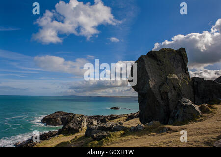 La baie de St Ives de Clodgy Point, St Ives, Cornwall, Angleterre Banque D'Images