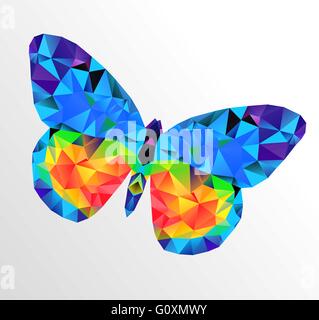 Logo papillon multicolore Illustration de Vecteur