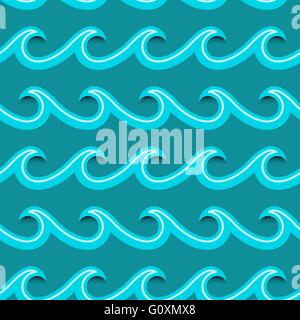 Les vagues de fond. Illustration de Vecteur
