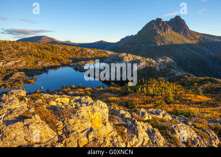 Cradle Mountain et Twisted Lakes - Lake St Clair Mtn Berceau N.P - Tasmanie Banque D'Images