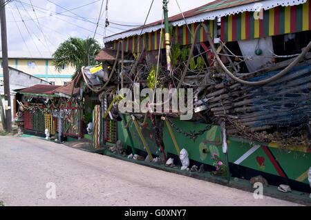 L'île de Mayreau dh ST VINCENT Caraïbes Caraïbes restaurant Saint Vincent et Grenadines Banque D'Images