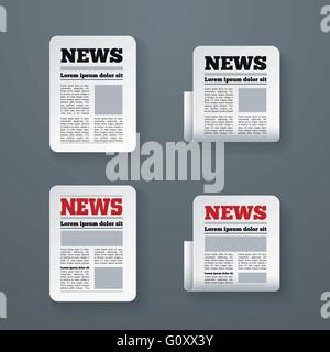 Journal de l'illustration vectorielle icon set. Les éléments sont séparément en couches en fichier vectoriel Illustration de Vecteur