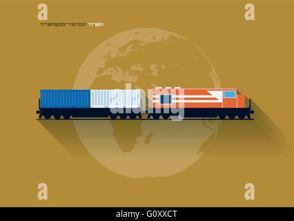 Télévision vecteur icône illustration concept de transport. Train. Illustration de Vecteur