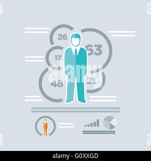 Les gens d'affaires isolées Vector infographic template. Fichier EPS10. Illustration de Vecteur