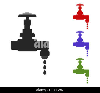 Appuyez sur fond blanc Banque D'Images