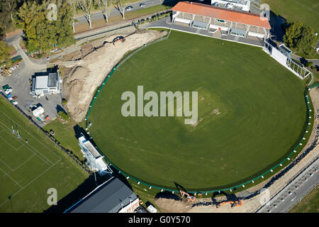 Oval Cricket Ground, l'Université du Parc Logan, Dunedin, Otago, île du Sud, Nouvelle-Zélande - vue aérienne Banque D'Images