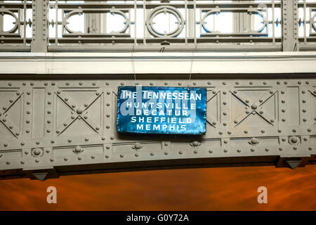 Signe de la voie dans le Chattanooga Choo-Choo hôtel à New York Banque D'Images