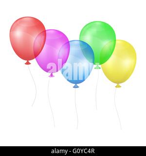 Ballons multicolores Illustration de Vecteur