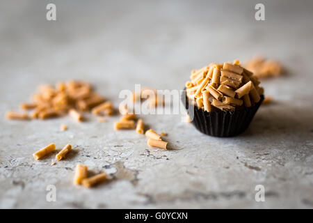 Truffe au chocolat belge Caramel Banque D'Images