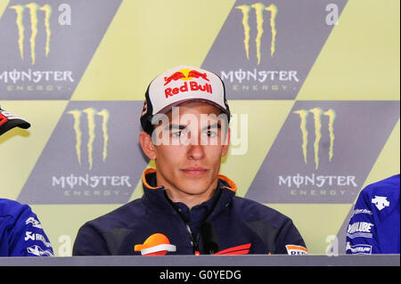 Le Mans, France. Le 05 mai, 2016. Monster Energy Grand Prix de France. Marc Marquez lors de la conférence de presse. Credit : Action Plus Sport/Alamy Live News Banque D'Images